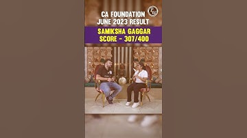 Samiksha Gaggar ने कैसे किया CA Foundation पार?? ✌ #PW #Shorts #CAFoundationResult