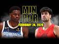 Minnesota Timberwolves vs Portland Trail Blazers Full Game Highlights – February 24 2026 |NBA Season