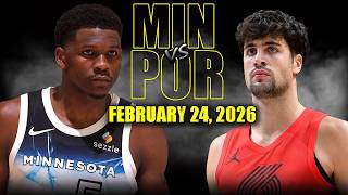 Minnesota Timberwolves Vs Portland Trail Blazers Full Game Highlights February 24 2026 Nba Season