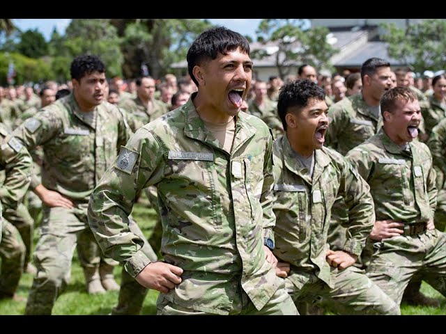 New Zealand Army: NZ Army Haka at Exercise Torokiki 2022 class=
