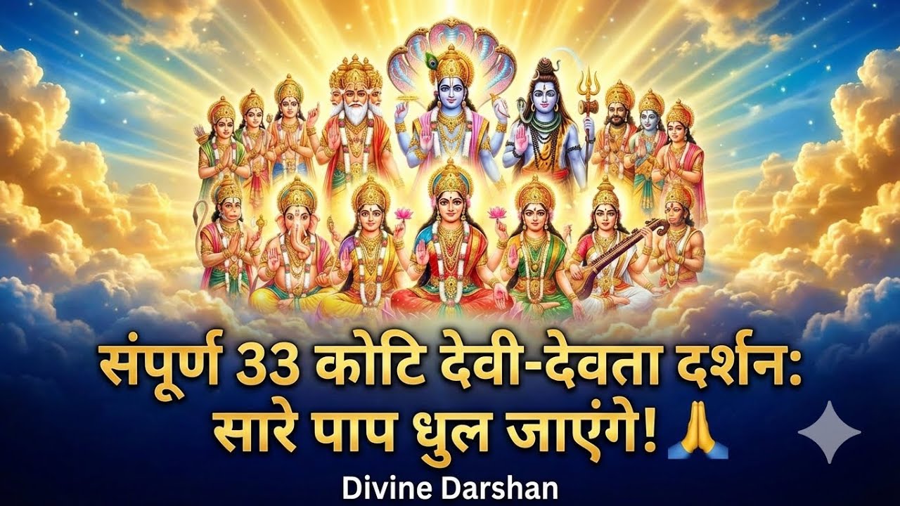 संपूर्ण 33 कोटि देवी-देवता दर्शन: सारे पाप धुल जाएंगे! 🙏 Divine Darshan| 33 Koti Devi Devta Stuti