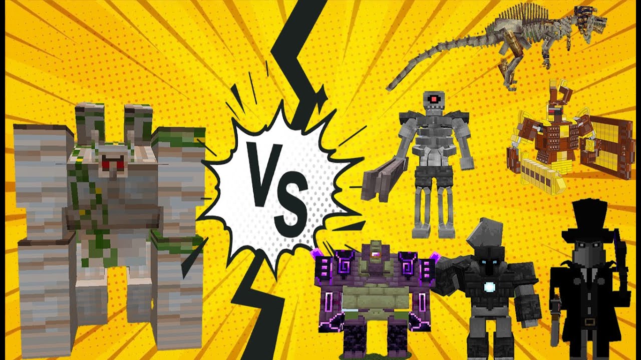 Alpha Iron Golem Vs Every Boss | Minecraft Mob Battle - YouTube