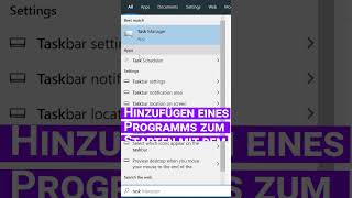 Wie Sie Programme unter Windows 10, 8, 7 vom automatischen Start hinzufügen, daraus entfernen #short