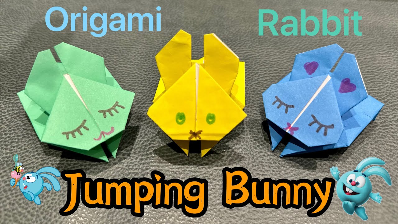 Jumping Rabbit Origami Tutorial | Fun STEM Activity (Press & Hop Design ...