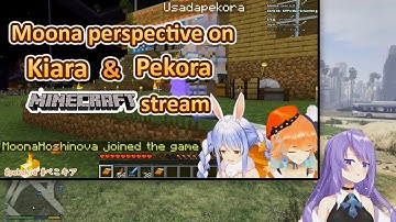The reason why Moona join on minecraft server when kiara and pekora on collab stream