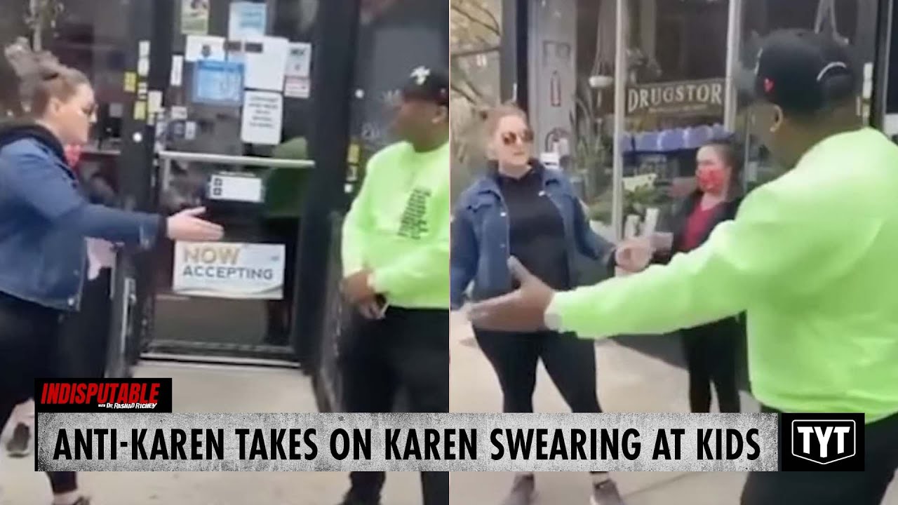 Anti-Karen Fights Back Against Karen Swearing At Kids