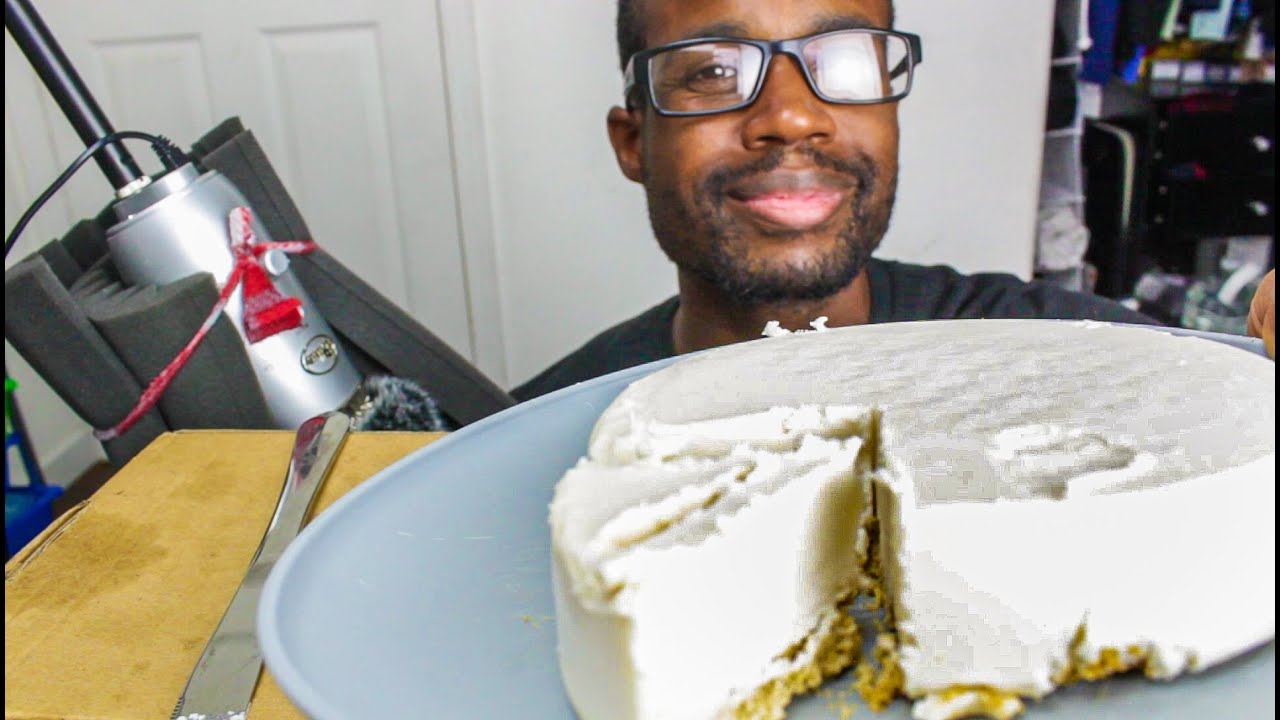 ASMR EATING VEGAN CHEESE CAKE | ASMR TY | MUKBANG