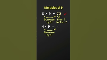 Multiples of 9 #maths #multiplication #by9 #multiples #of9 #9