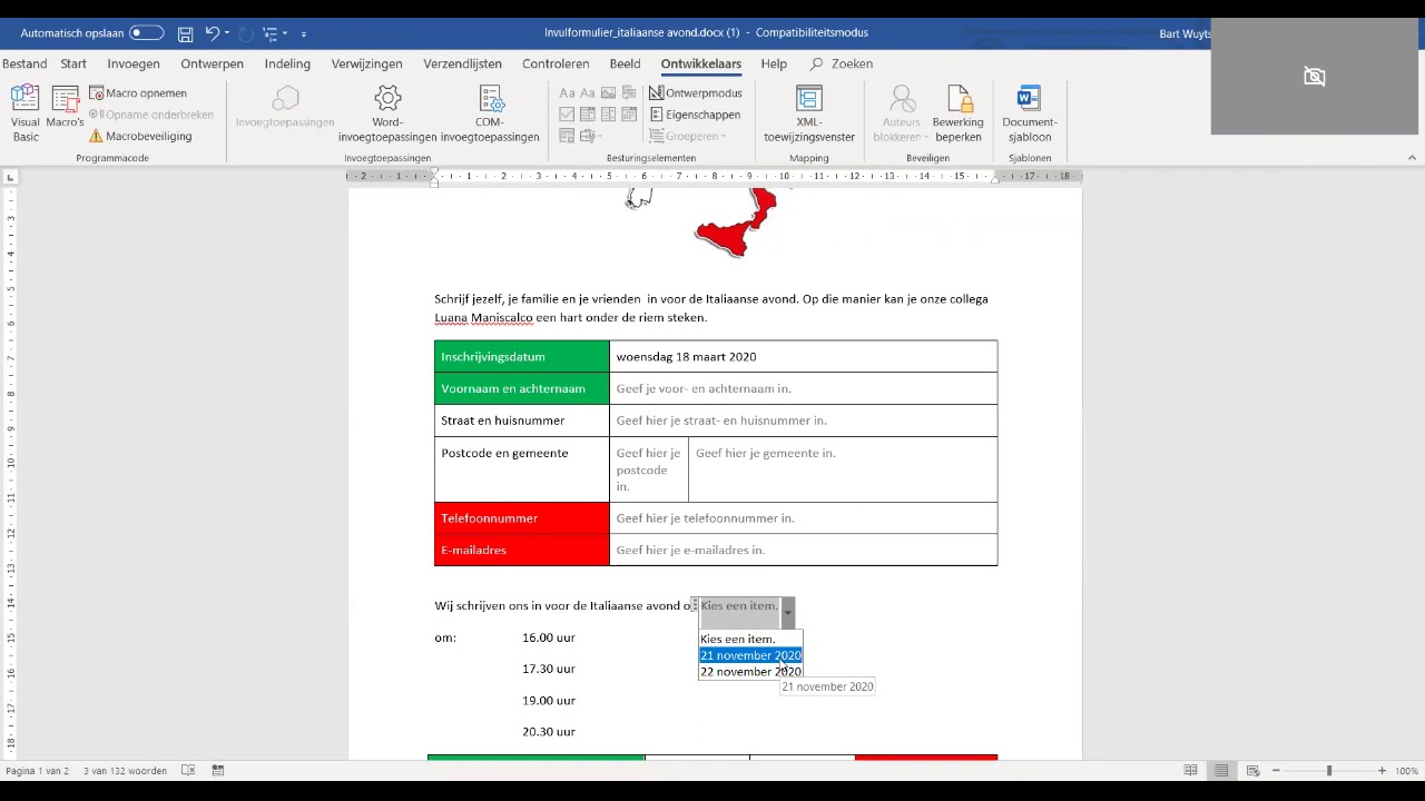 Invulformulier in Word - YouTube Invulformulier In Word - Youtube