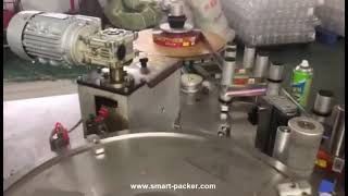 Saucenglas Flasche Induktion Dichtung Nasskleber Papierstift Etikettiermaschine Verpackung Video