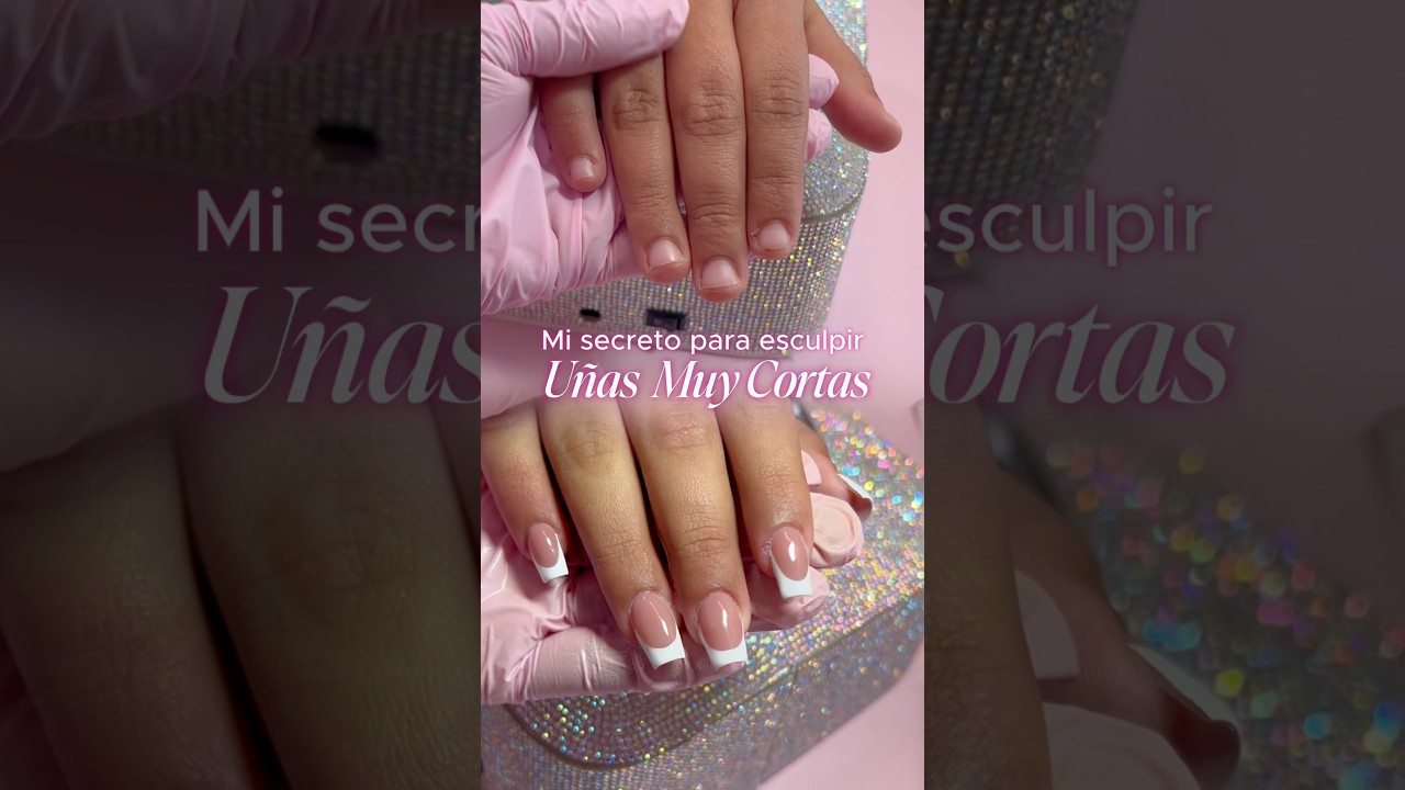💅Uñas acrílicas muy cortas en acrílico un tutorial que