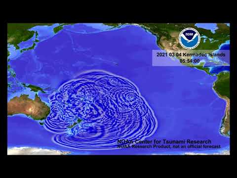 March 4, 2021 kermadec islands tsunami propagation