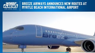 Breeze Airways announces new routes at Myrtle Beach International Airport