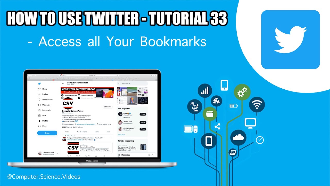 How to USE Twitter on a Computer - Access all Your Bookmarks | Tutorial 33