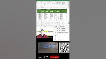 Excel Schnelle Tabelle: Sortieren Filtern Teil 1- Einfaches Sortieren