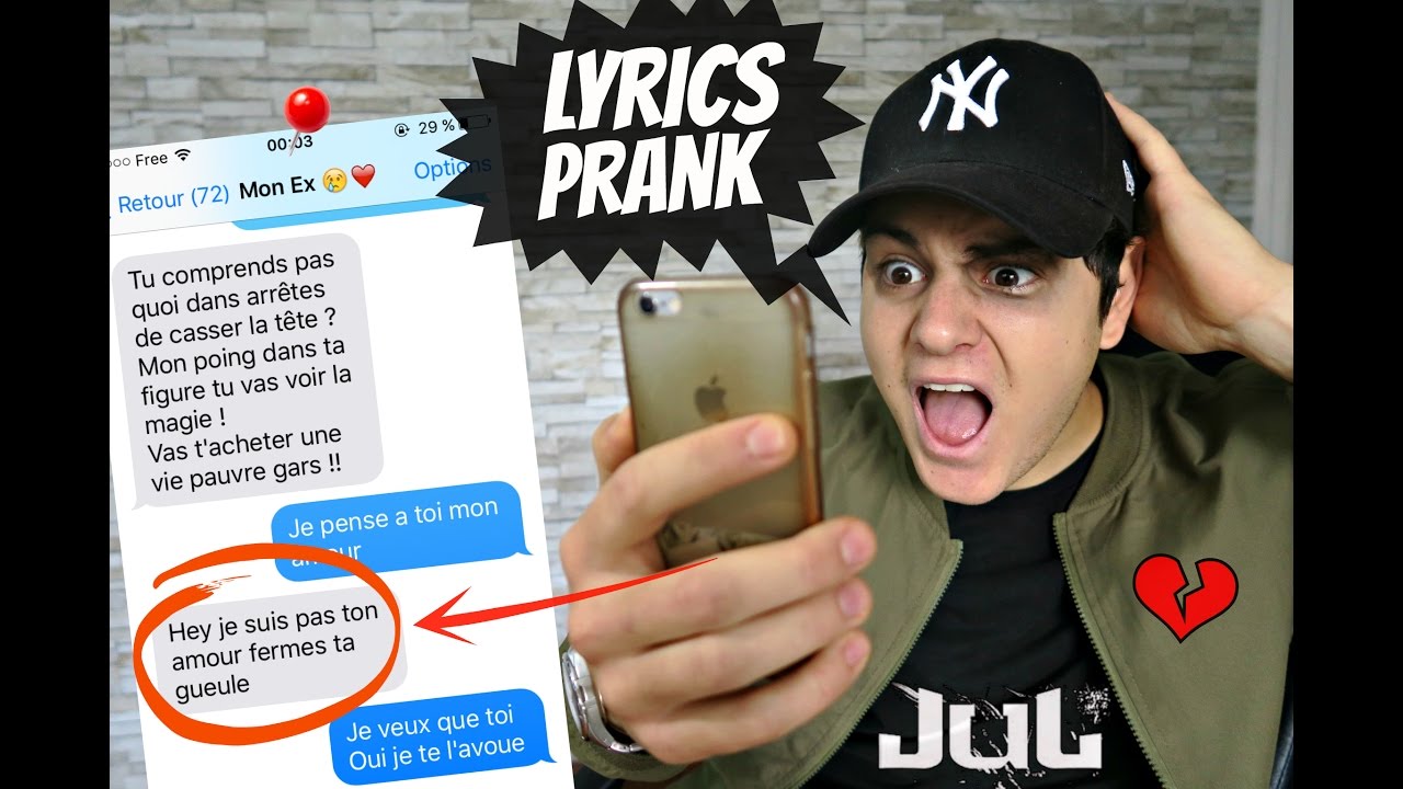 LYRICS PRANK FRANCAIS JUL PIÈGE MON EX JE ME FAIS TABASSER  YouTube