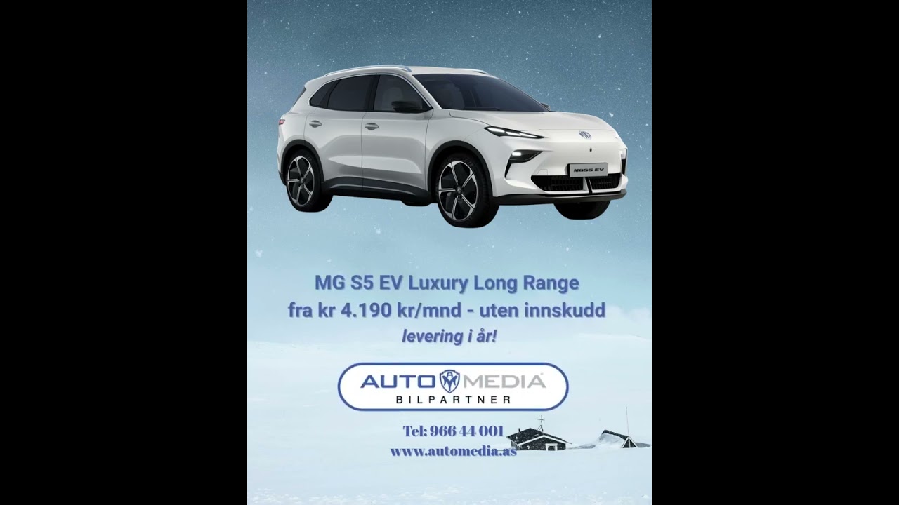 MG S5 EV Luxury Long Range – klar for levering i år