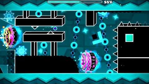 Geometry Dash |Moonstone by DWShin (Very Easy Demon)(All 3 User Coins) 60 FPS|