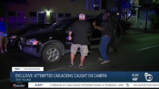 Attempted carjacking in downtown San Diego caught on camera
