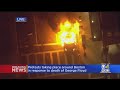 Boston Police Cruiser Set On Fire Following Protests In City