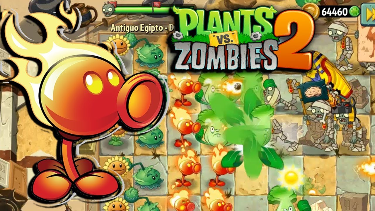 MI NUEVA PLANTA LANZAGUISANTES DE FUEGO - Plants vs Zombies 2 - YouTube