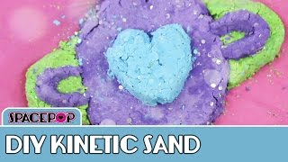 KINETIC SAND DIY HOW TO MAKE SPACEPOP GLITTER KINETIC SAND! | SpacePOPgirls screenshot 1