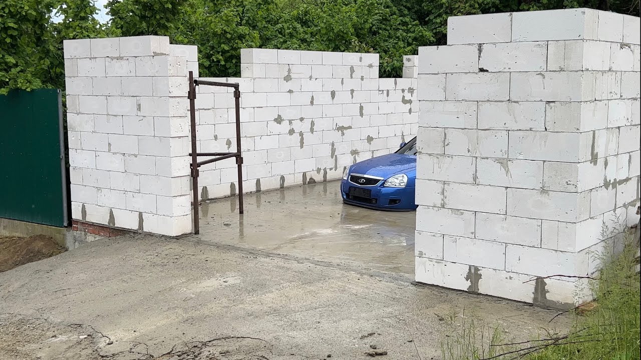 9️⃣Гараж мечты -2 ФИНАЛ СТЕН ИЗ ГАЗОБЛОКА ! ПЕРВЫЙ ЭТАЖ ГОТОВ ,СМЕТА ...