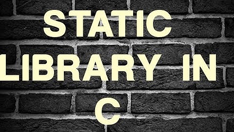 Static library in C #alx