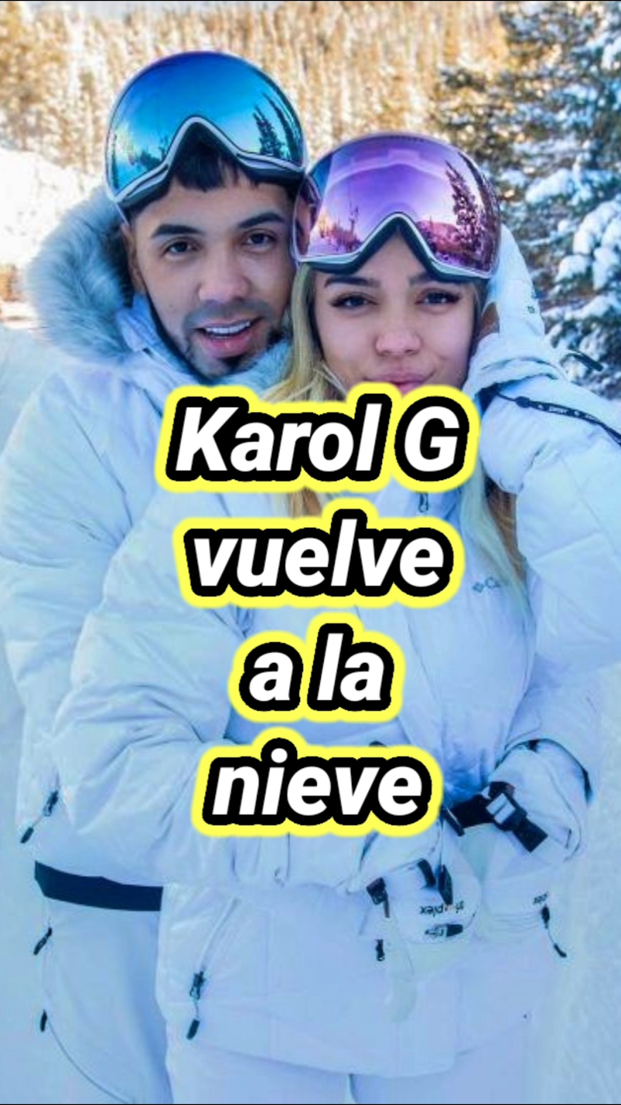 Karol G vuelve a la nieve. #bichota #karolg