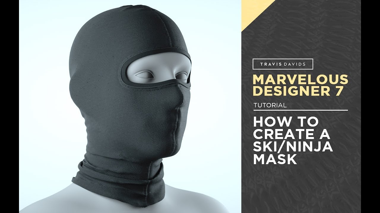 Marvelous Designer 7 How To Create A Ski Or Ninja Mask Marvelous Designer Ninja Mask Marvelous