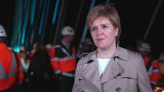 Queensferry Crossing - lights switched on