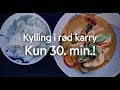 Ægte thai kylling i rød karry opskrift (mild): Autentisk smag på kun 30 min.!