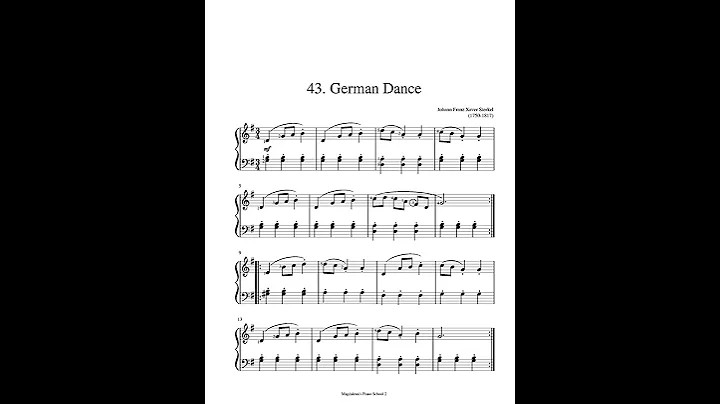 Book #2/43  German Dance (Johann Franz Xaver Sterk...