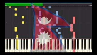 Nepal National Anthem — "Sayaun Thunga Phool Ka" [Synthesia] screenshot 1