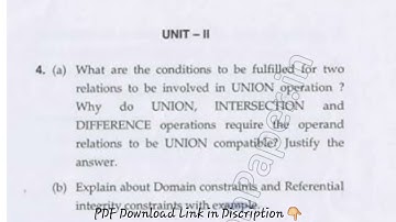 MCA 2nd Sem Database Management System Question Paper