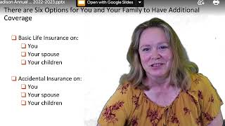 MSD321 Annual insurance update, Madison School:  Part 1