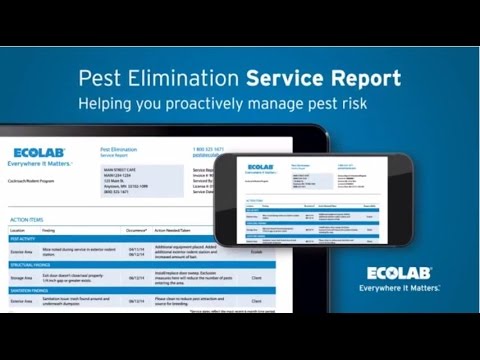 Ecolab Pest Elimination Service Report: Helping You Proactively Manage Pest Risk
