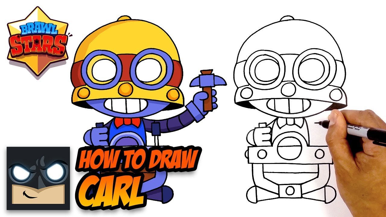 How To Draw Brawl Stars Carl Step By Step Youtube