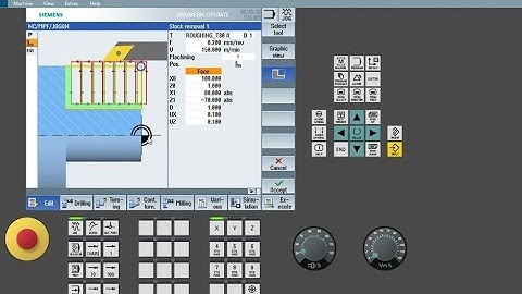 Step turning (G72) in shop turn cycle Siemens SINUMERIK 828D/840DSL in English