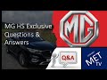 MG HS Exclusive Q&A #MG #MGHS #MGUK #mghsowners