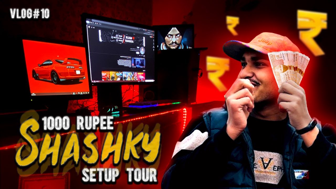 Setup Tour 1000 Rupee 🥹 | Shasky 🤟 | Gaming Room Adjustments 🔥 | Vlog 11 | #BGT Sqaud  💪🏻