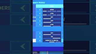 use this setting to get max fps in fortnite chapter 3 season 2! 🤫#shorts