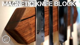 DIY WALL MOUNTED KNIFE BLOCK  MAGNETIC