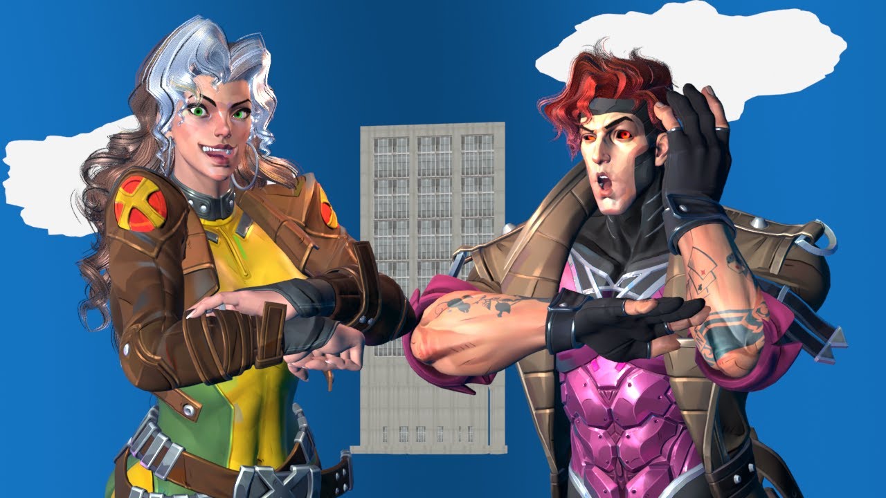 Гамбит и Роуг останавливаются в отеле — анимационный сериал Marvel Rivals