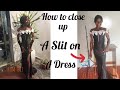 How to close up a slit on a dress / learn how to close a slit on a gown - YouTube How to close up a slit on a dress / learn how to close a slit on a gown - YouTube