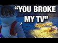 SCAMMER rages and breaks his TV!! 📺😂 (Scammer Get Scammed) Fortnite Save The World