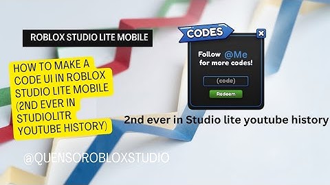 How to make a Code Redeem UI in Roblox Studio lite mobile @allvideo7315  #studiolite #robloxstudio