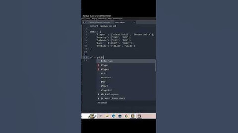 Access Specific Column From Dataframe - Pandas #python #pandas #shorts