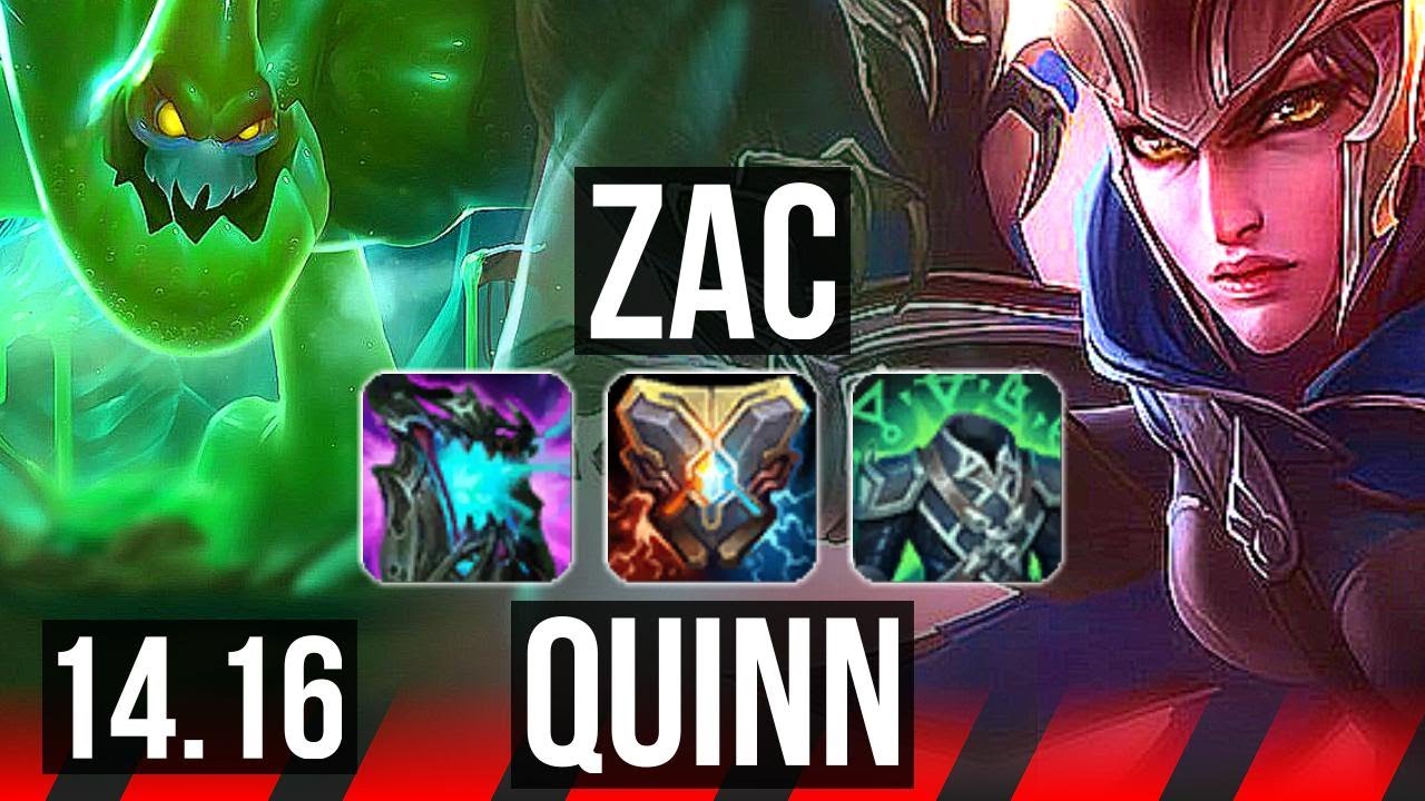 ZAC vs QUINN (TOP) | 66% winrate, 4/2/17 | EUW Master | 14.16