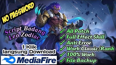 Script Badang Zodiac Leo no password Mobile Legends